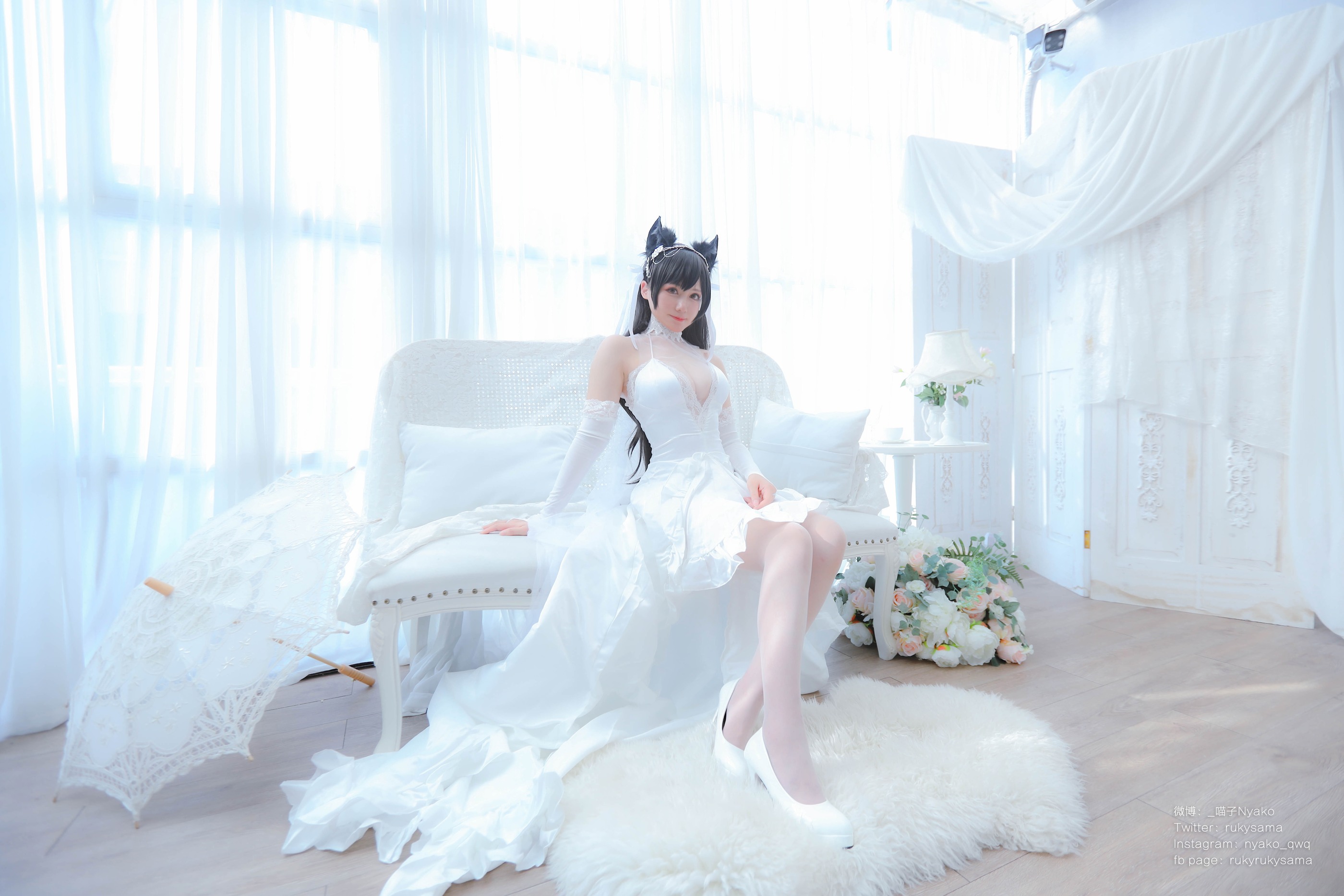 图片[1]-Nyako喵子 – NO.039 爱宕婚纱[62P]-XikXak